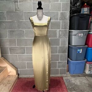 Reformation Gold Maxi Dress